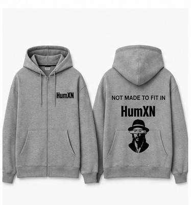 Minimal Zip Hoodie — Grey